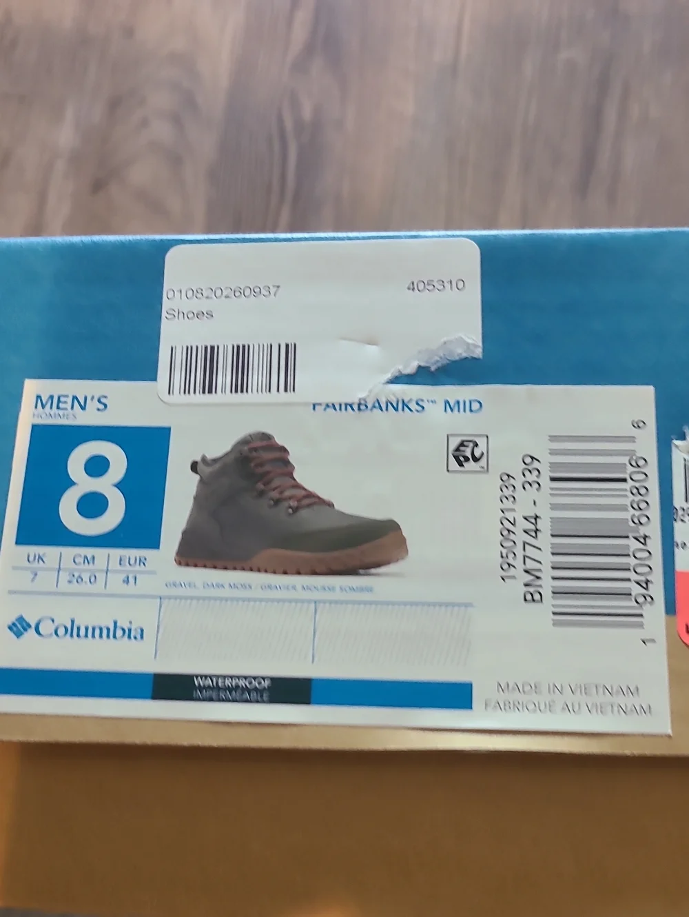 Columbia Men's Fairbanks Mid Boots Size 8